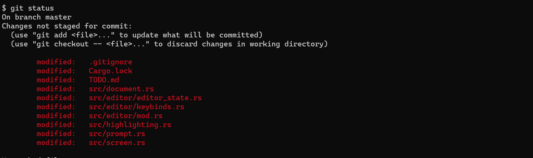 Git status madness